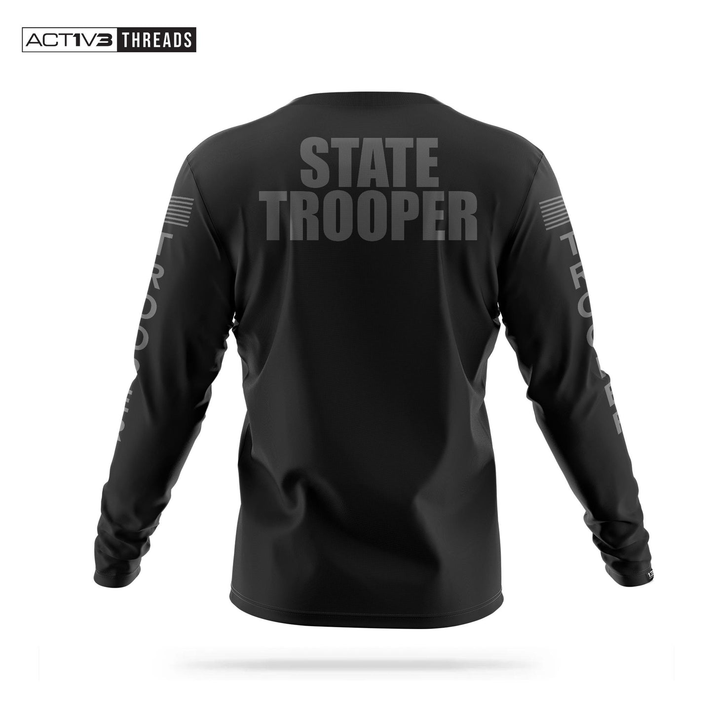 [STATE TROOPER] Men's Performance Long Sleeve [BLK/GRY]-13 Fifty Apparel