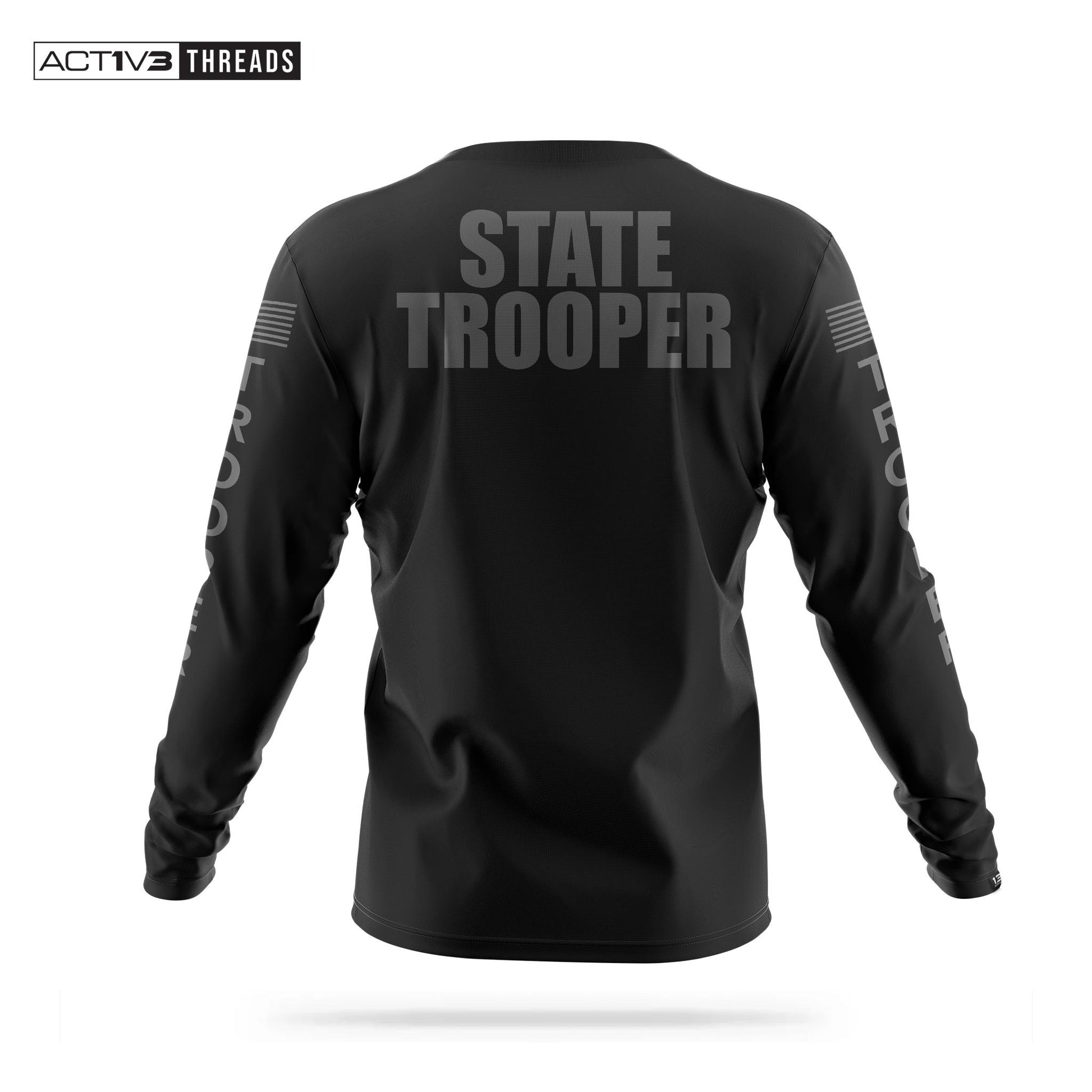 [STATE TROOPER] Men's Performance Long Sleeve [BLK/GRY]-13 Fifty Apparel