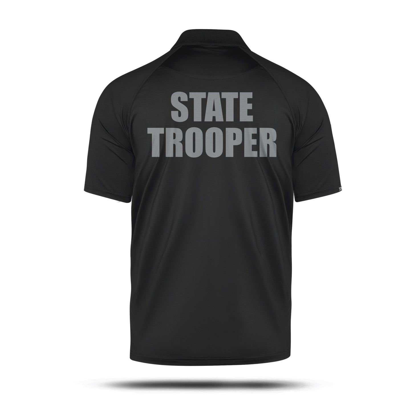 [STATE TROOPER] Men's Performance Polo [BLK/GRY]-13 Fifty Apparel