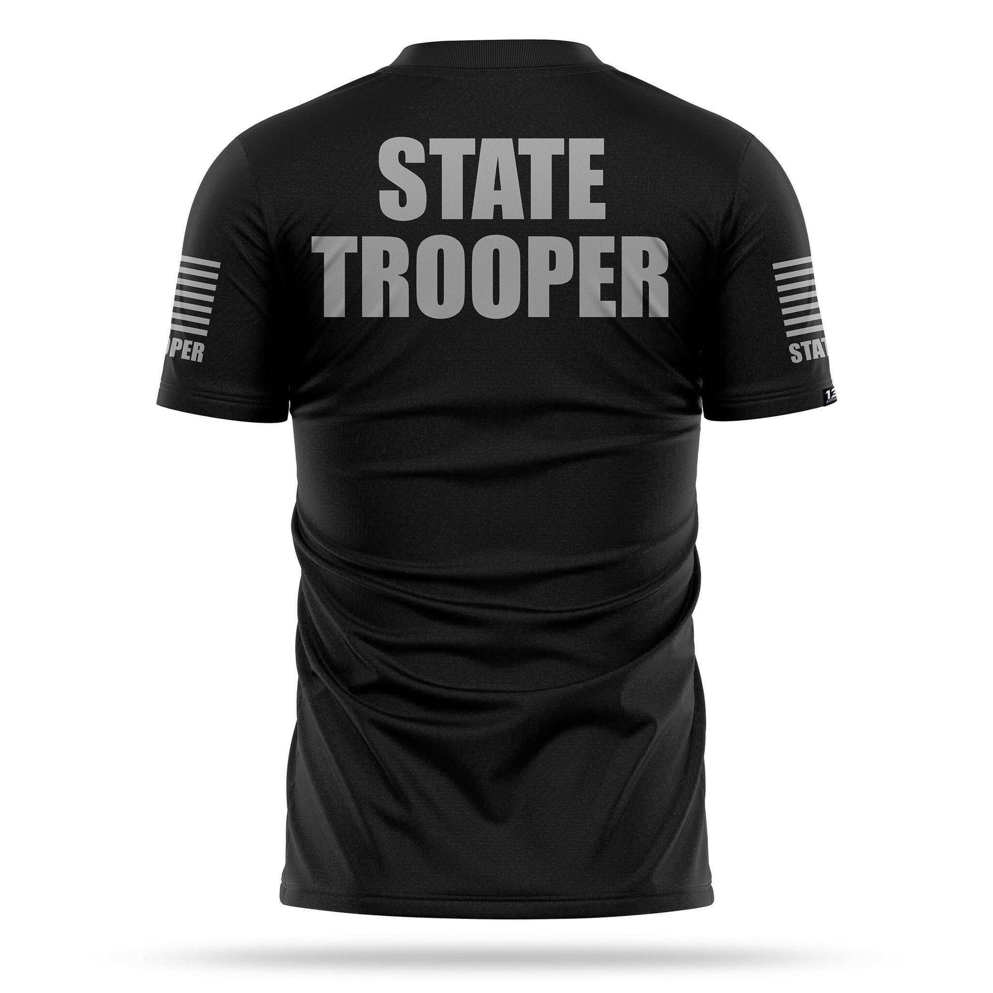 [STATE TROOPER] Men's Performance Shirt [BLK/GRY]-13 Fifty Apparel