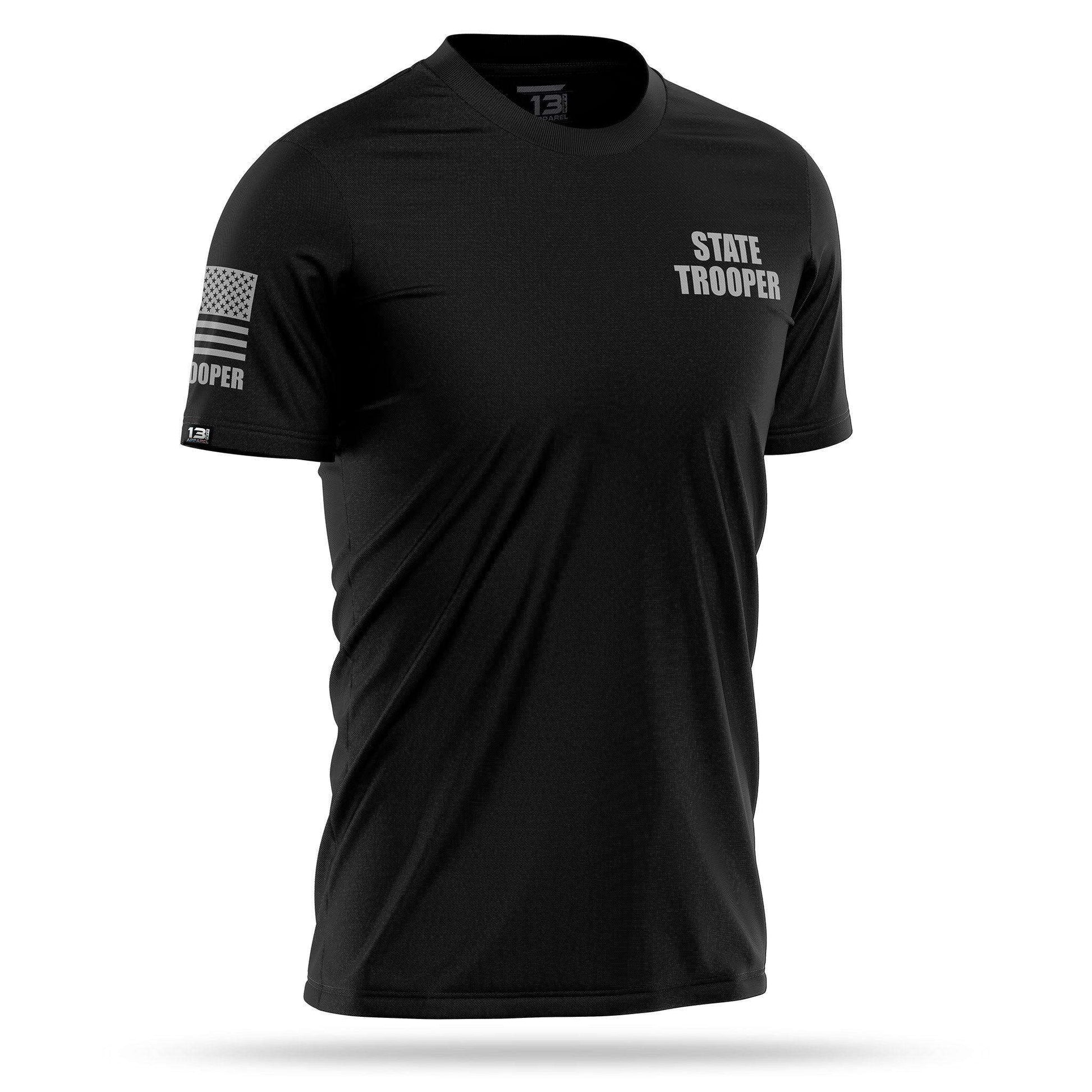 [STATE TROOPER] Men's Performance Shirt [BLK/GRY]-13 Fifty Apparel