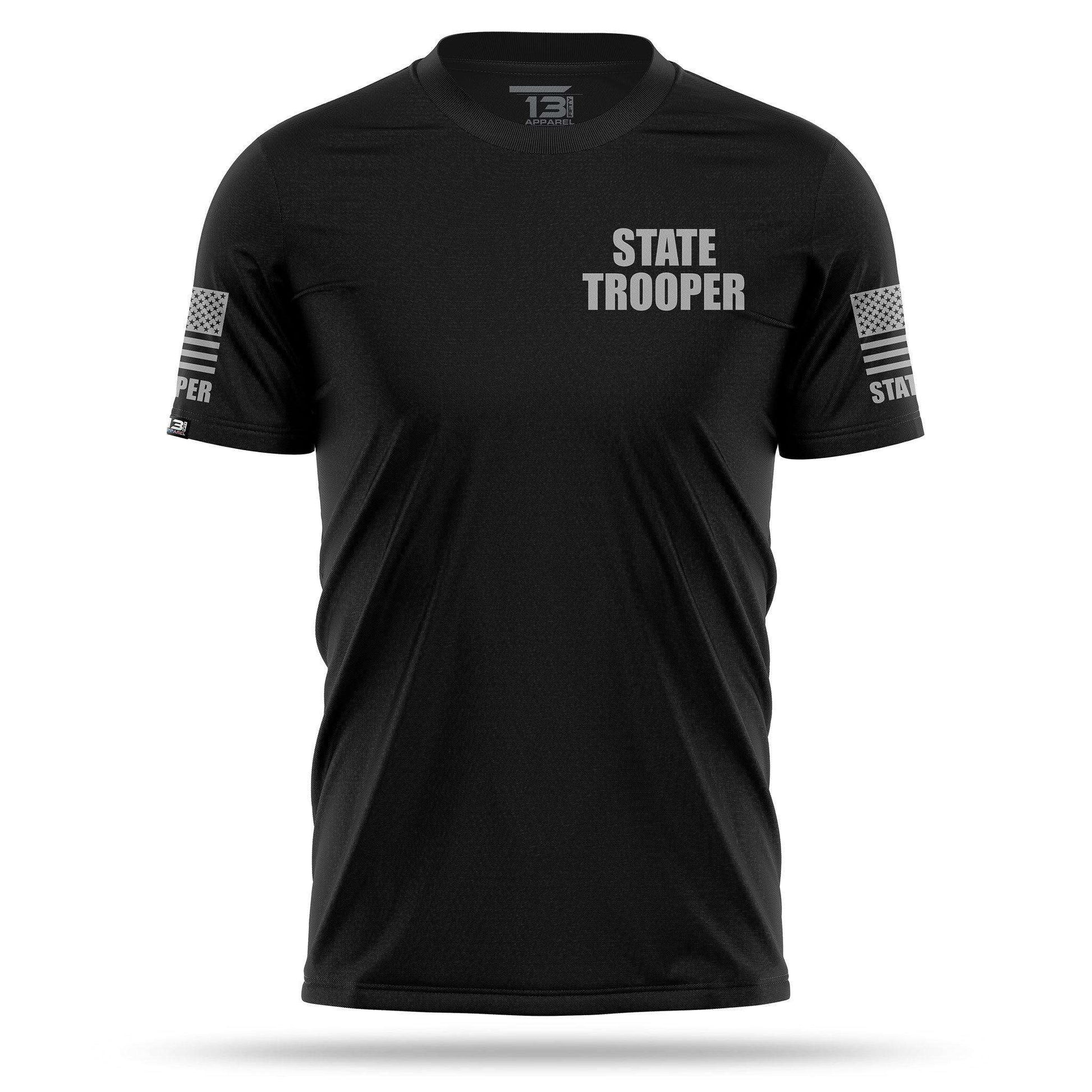 [STATE TROOPER] Men's Performance Shirt [BLK/GRY]-13 Fifty Apparel