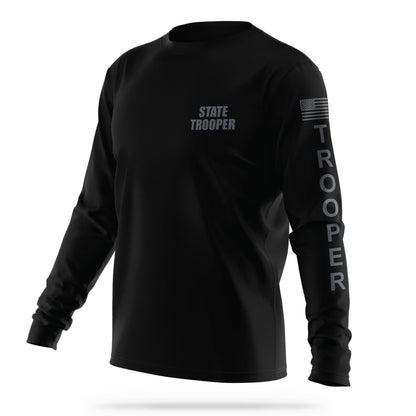 [STATE TROOPER] Men's Utility Long Sleeve [BLK/GRY]-13 Fifty Apparel