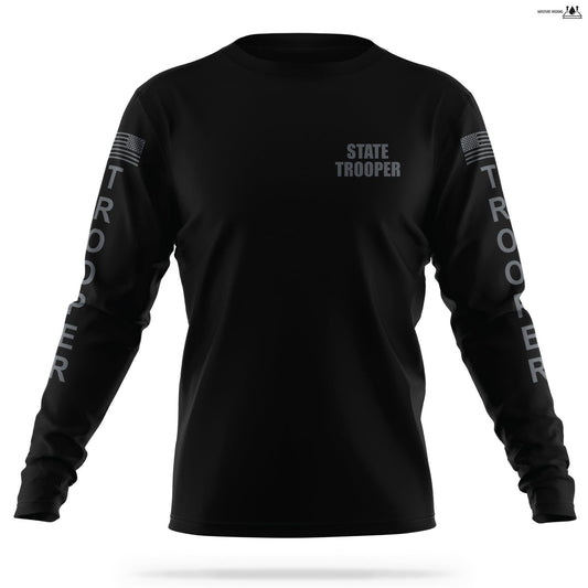[STATE TROOPER] Men's Utility Long Sleeve [BLK/GRY]-13 Fifty Apparel