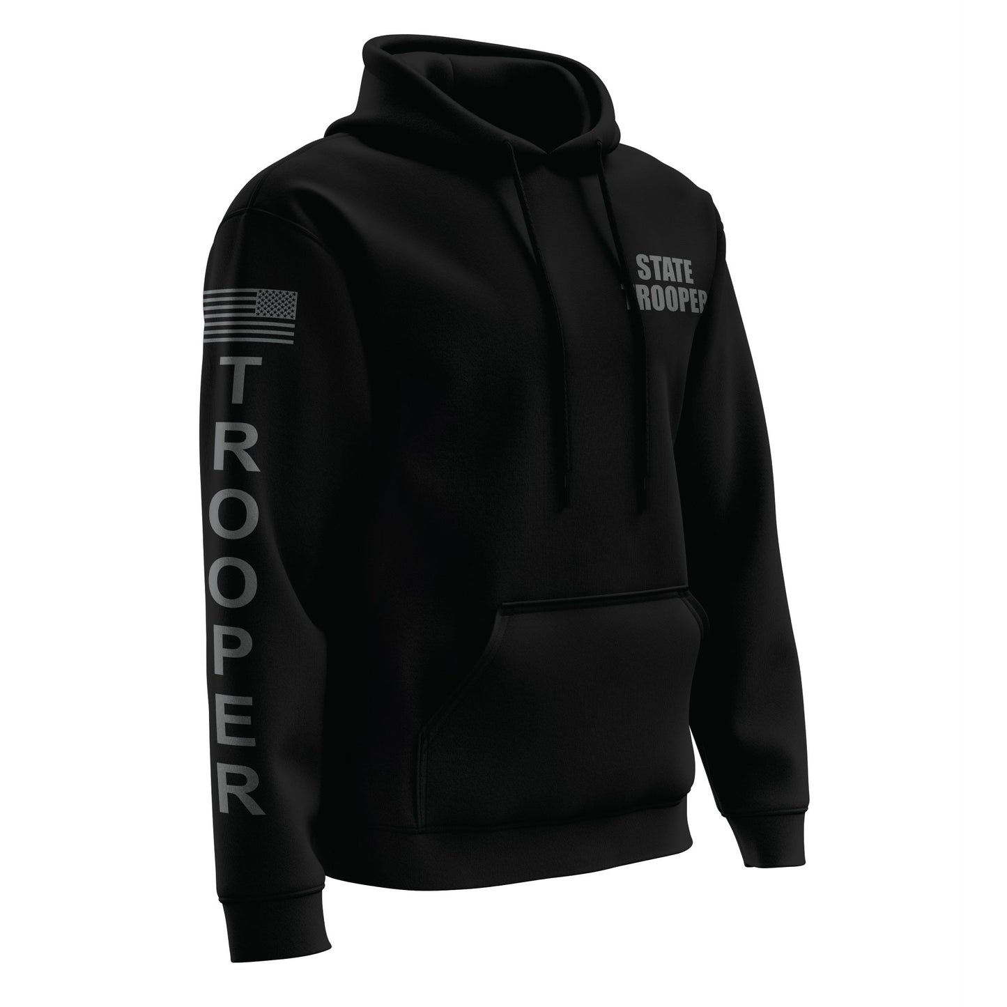 [STATE TROOPER] Performance Hoodie 2.0 [BLK/GRY]-13 Fifty Apparel