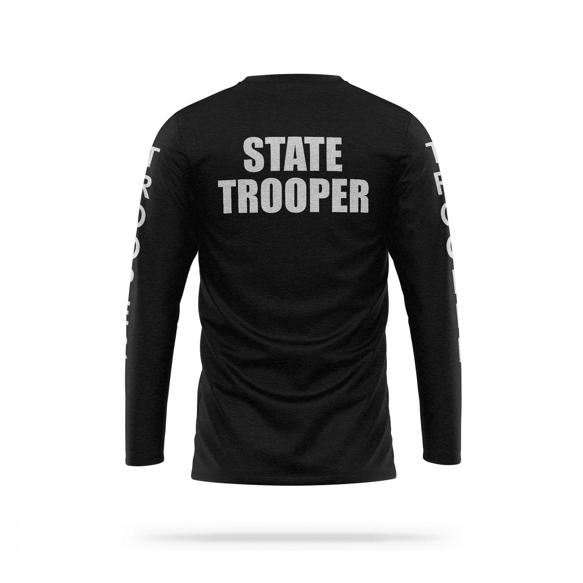 [STATE TROOPER] Reflective Cotton Blend Long Sleeve [BLK/REF]-13 Fifty Apparel