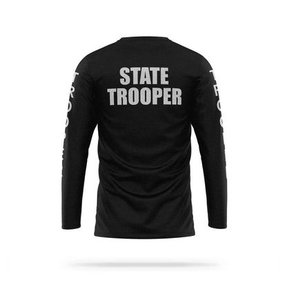 [STATE TROOPER] Reflective Cotton Blend Long Sleeve [BLK/REF]-13 Fifty Apparel