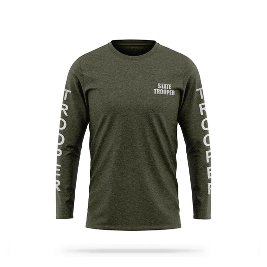 [STATE TROOPER] Reflective Cotton Blend Long Sleeve [GRN/REF]-13 Fifty Apparel