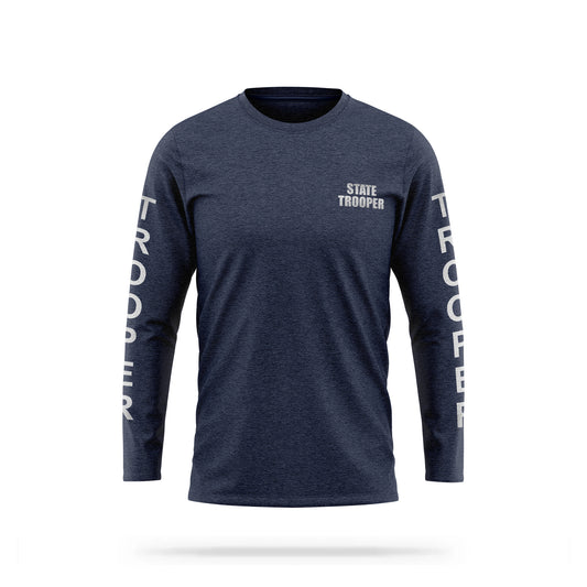 [STATE TROOPER] Reflective Cotton Blend Long Sleeve [NVY/REF]-13 Fifty Apparel