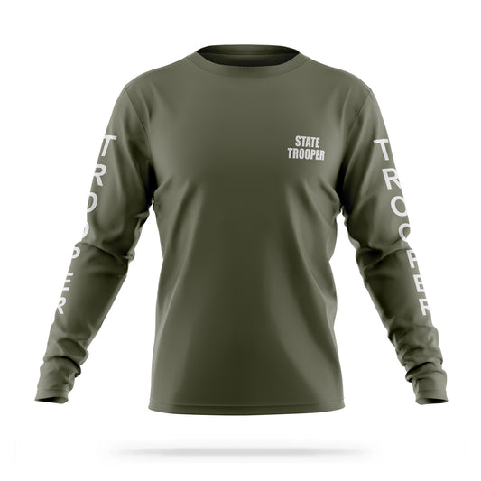 [STATE TROOPER] Reflective Men's Utility Long Sleeve [GRN/REF]-13 Fifty Apparel