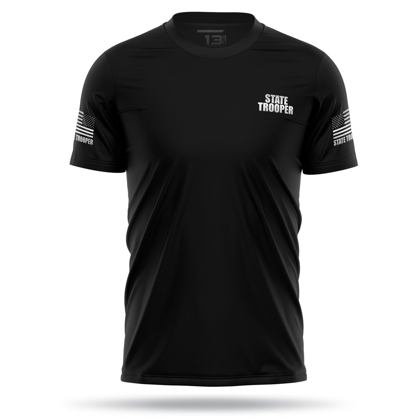[STATE TROOPER] Reflective Men's Utility Shirt [BLK/REF]-13 Fifty Apparel