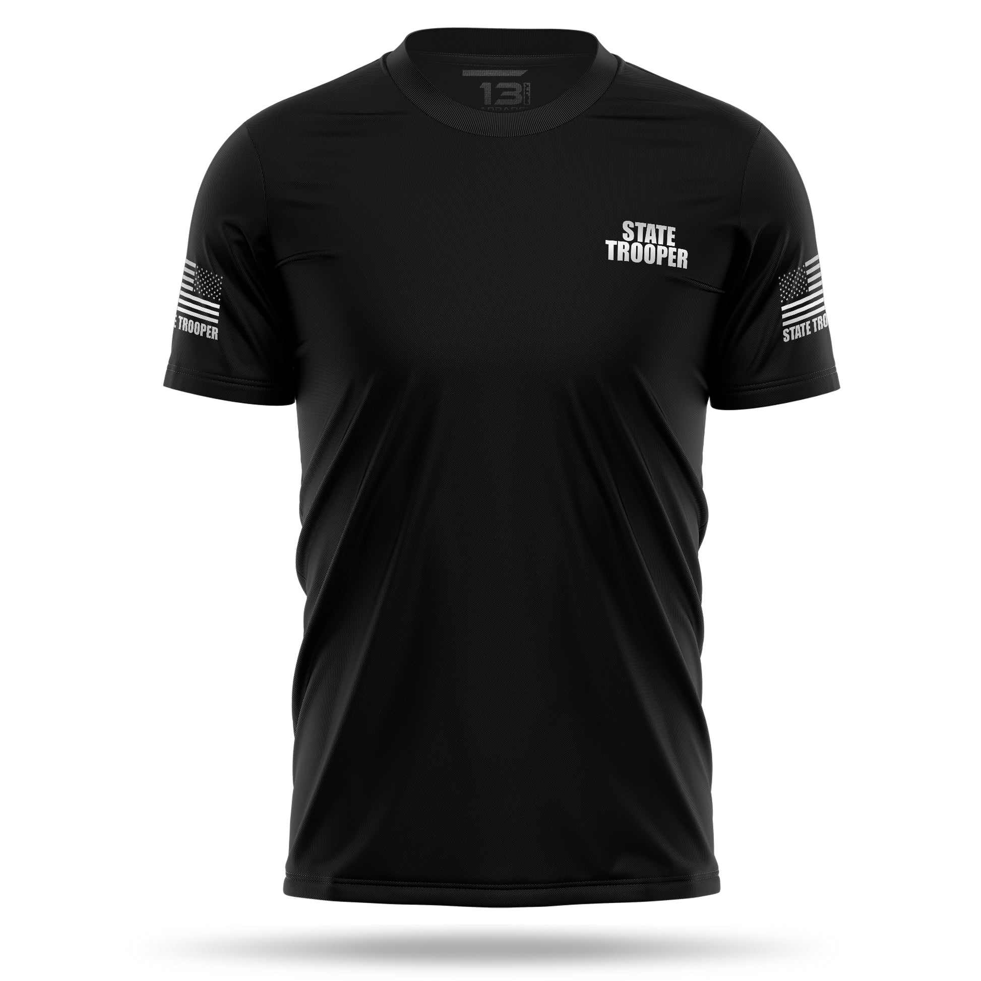 [STATE TROOPER] Reflective Men's Utility Shirt [BLK/REF]-13 Fifty Apparel