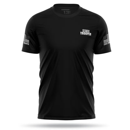 [STATE TROOPER] Reflective Men's Utility Shirt [BLK/REF]-13 Fifty Apparel