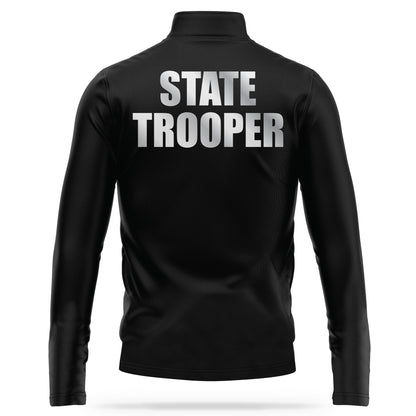 [STATE TROOPER] Reflective Performance Quarter Zip [BLK/REF]-13 Fifty Apparel