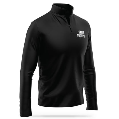 [STATE TROOPER] Reflective Performance Quarter Zip [BLK/REF]-13 Fifty Apparel