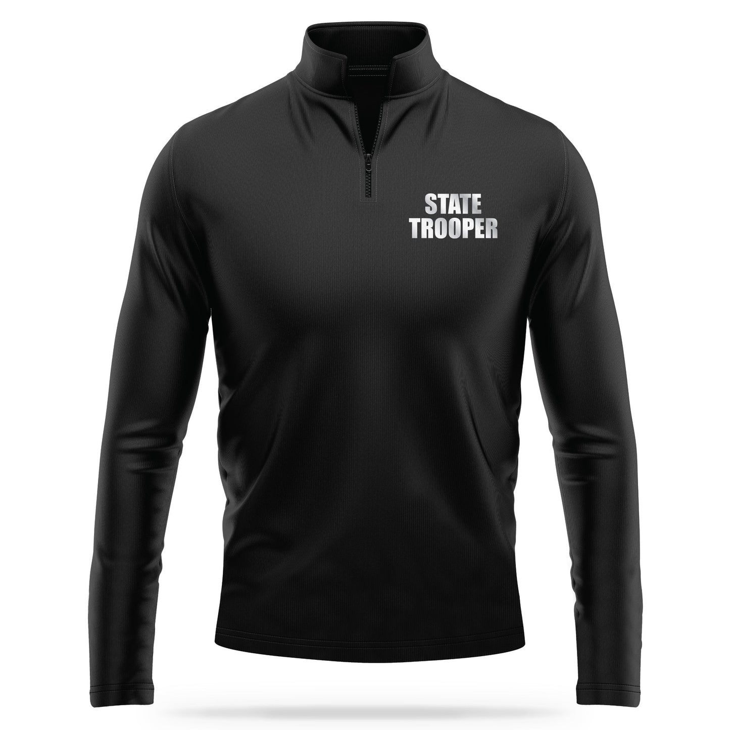 [STATE TROOPER] Reflective Performance Quarter Zip [BLK/REF]-13 Fifty Apparel