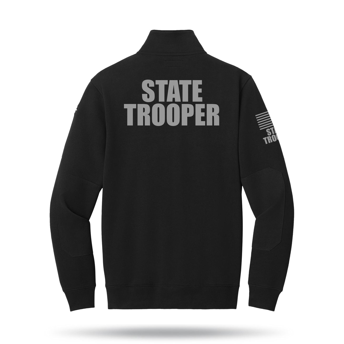 [STATE TROOPER] Tough Fleece Quarter Zip [BLK/GRY]-13 Fifty Apparel