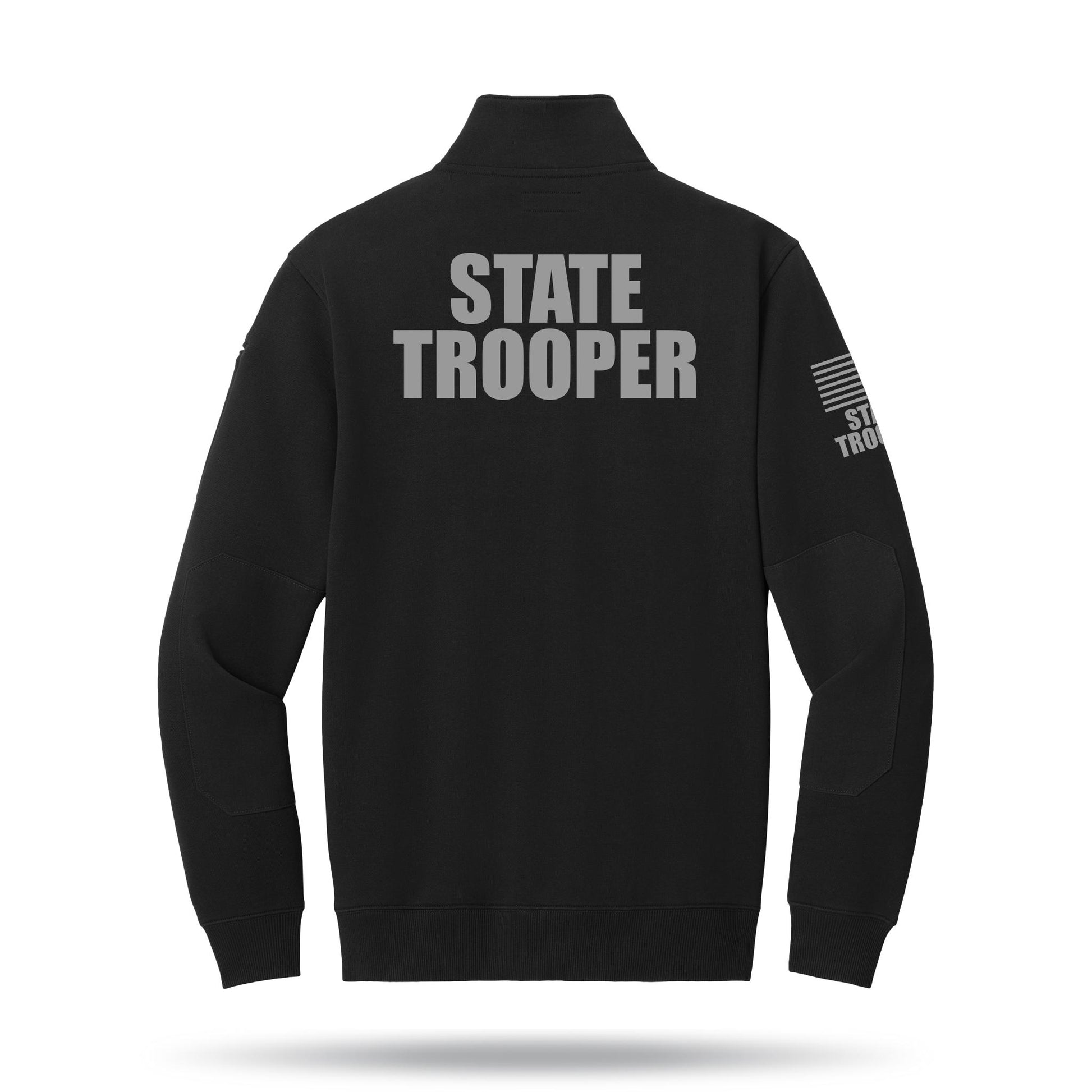 [STATE TROOPER] Tough Fleece Quarter Zip [BLK/GRY]-13 Fifty Apparel
