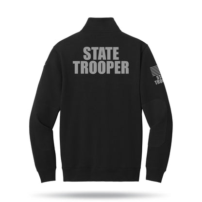 [STATE TROOPER] Tough Fleece Quarter Zip [BLK/GRY]-13 Fifty Apparel