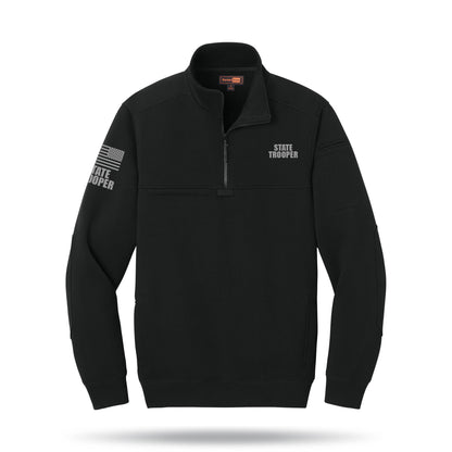 [STATE TROOPER] Tough Fleece Quarter Zip [BLK/GRY]-13 Fifty Apparel