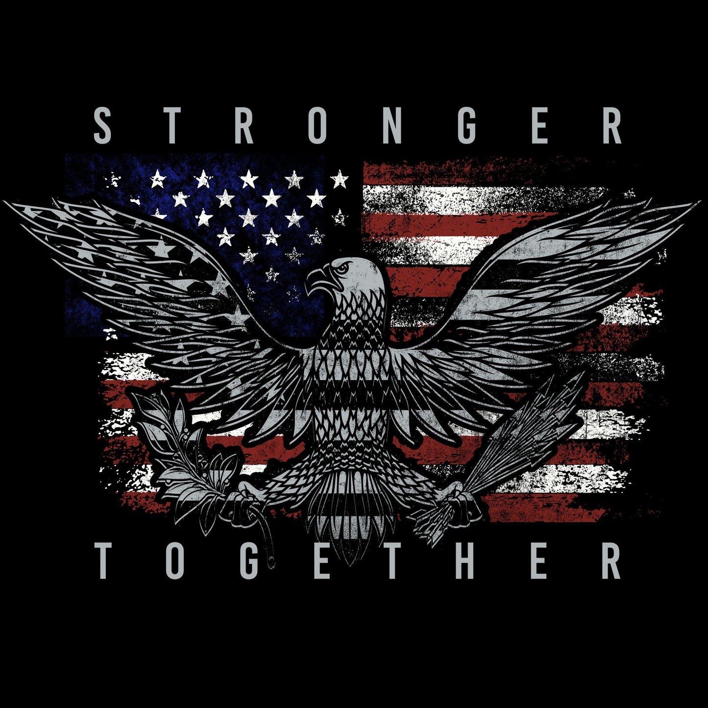 [STRONGER TOGETHER] Cotton Blend Shirt [BLK]-13 Fifty Apparel