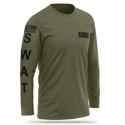 [SWAT] Cotton Blend Long Sleeve [GRN/BLK]-13 Fifty Apparel