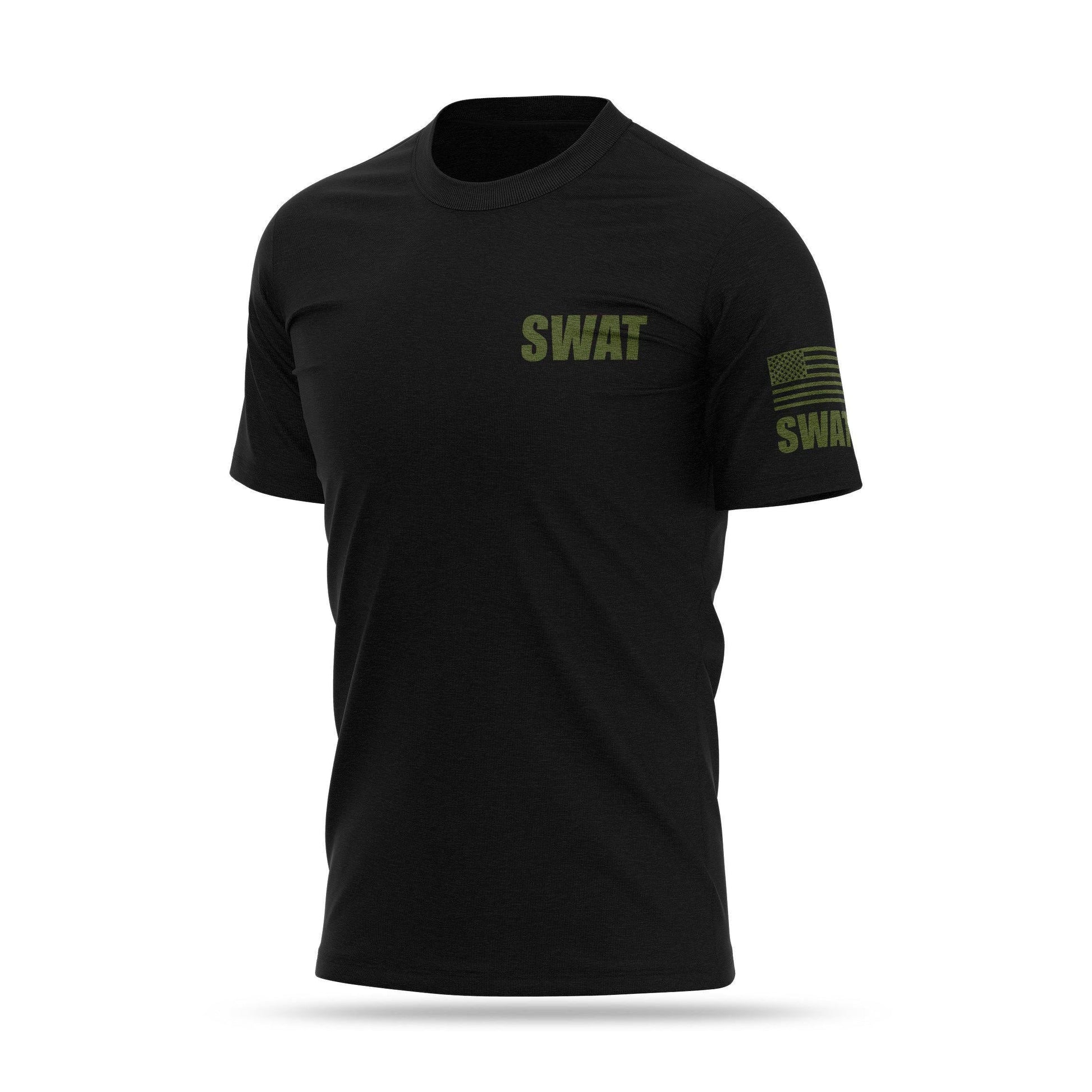 [SWAT] Cotton Blend Shirt [BLK/GRN]-13 Fifty Apparel