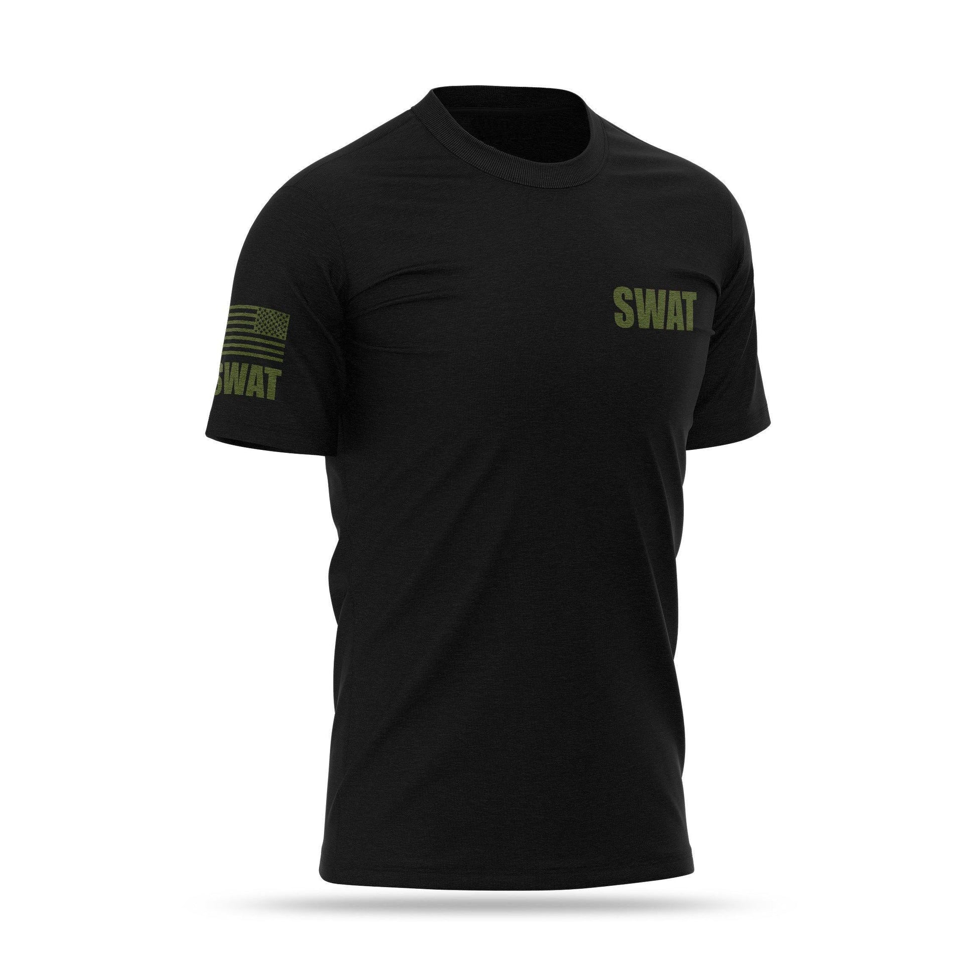 [SWAT] Cotton Blend Shirt [BLK/GRN]-13 Fifty Apparel