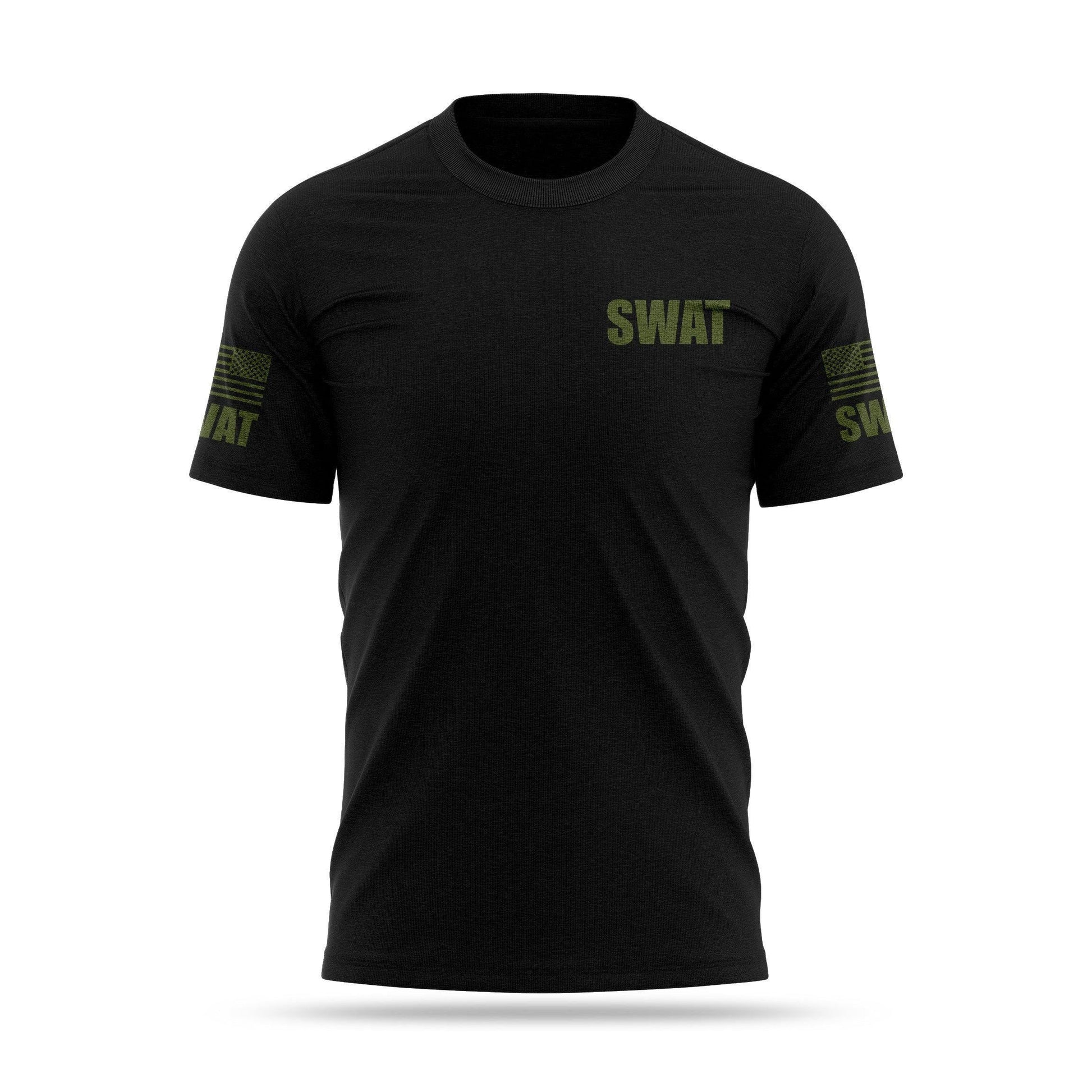 [SWAT] Cotton Blend Shirt [BLK/GRN]-13 Fifty Apparel