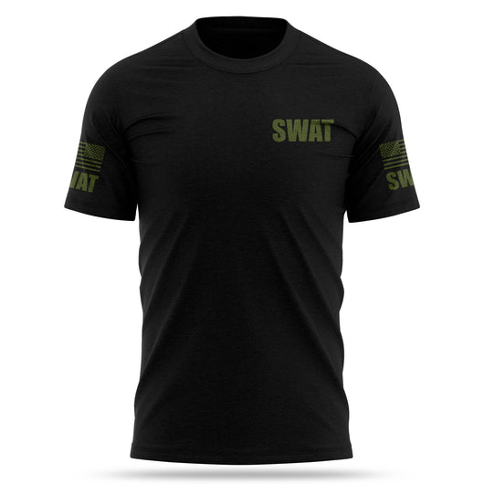 [SWAT] Cotton Blend Shirt [BLK/GRN]-13 Fifty Apparel
