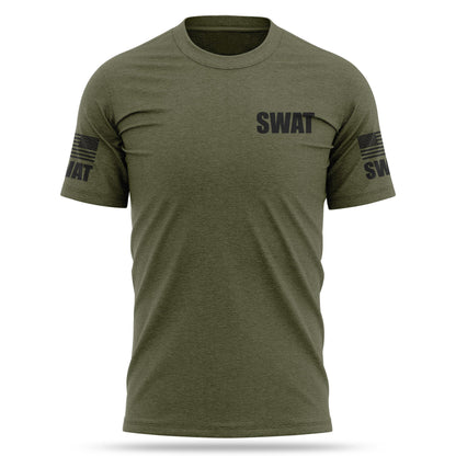 [SWAT] Cotton Blend Shirt [GRN/BLK]-13 Fifty Apparel