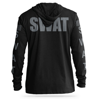 [SWAT] Cotton Hooded Tee [BLK/GRY]-13 Fifty Apparel