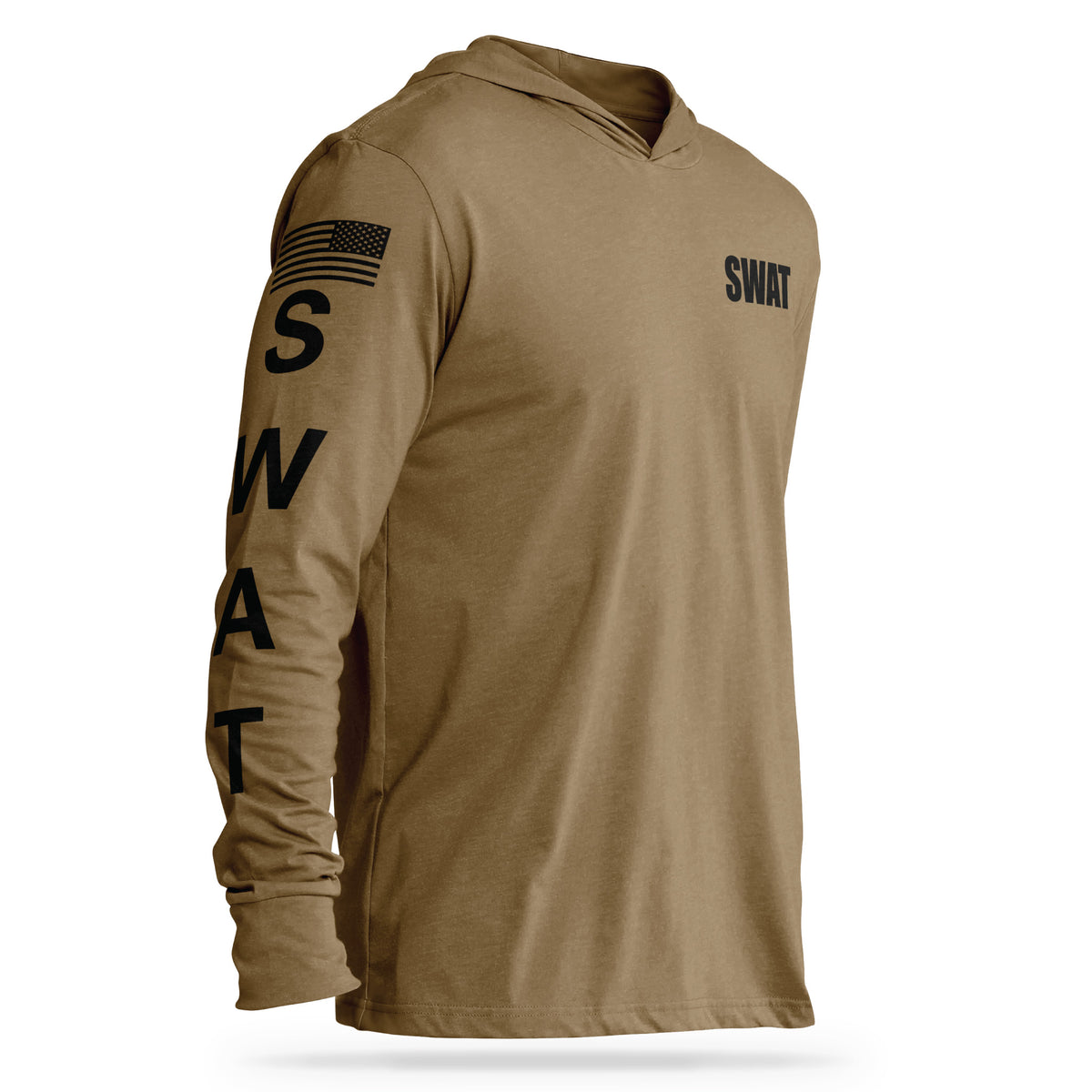 [SWAT] Cotton Hooded Tee [CYT/BLK]-13 Fifty Apparel