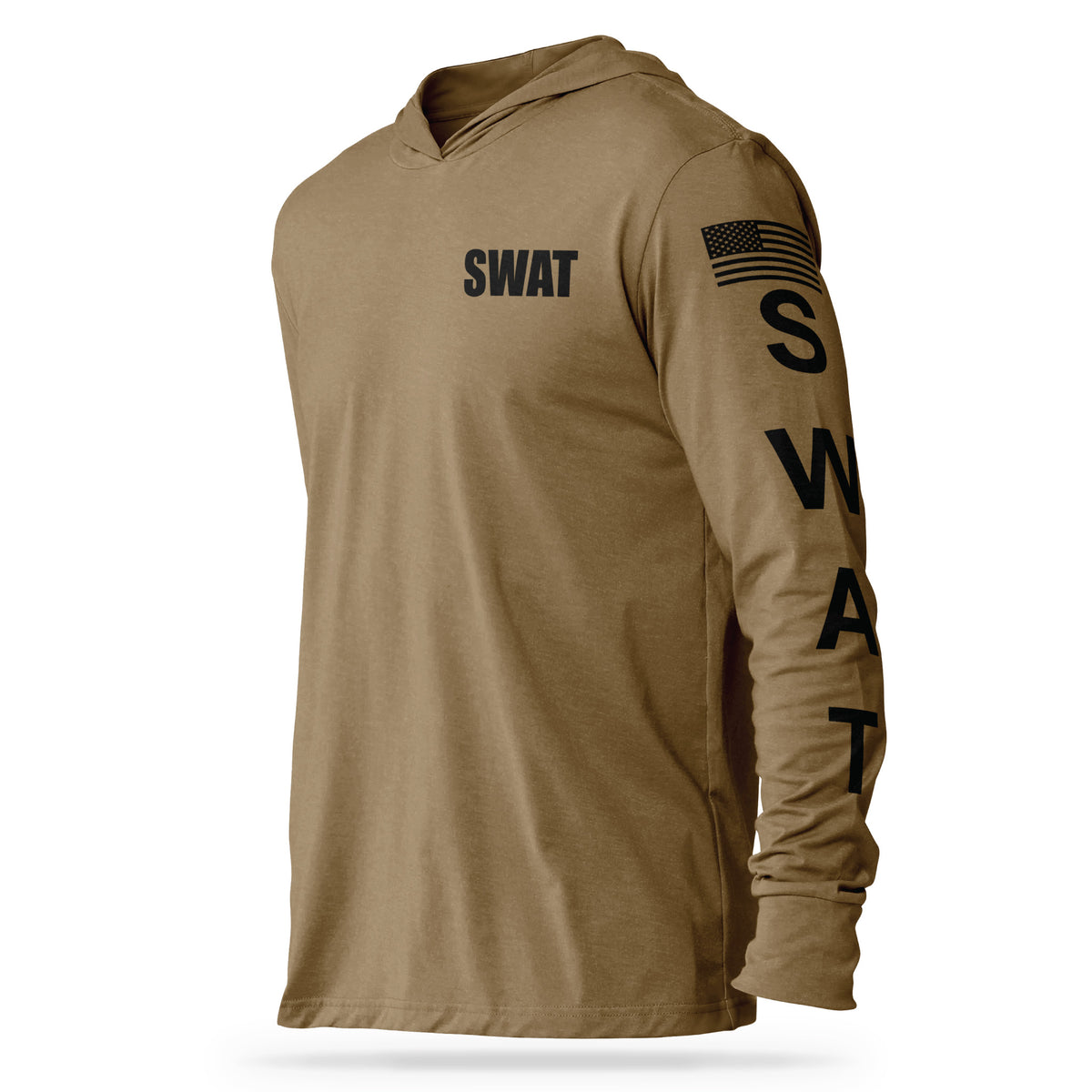 [SWAT] Cotton Hooded Tee [CYT/BLK]-13 Fifty Apparel