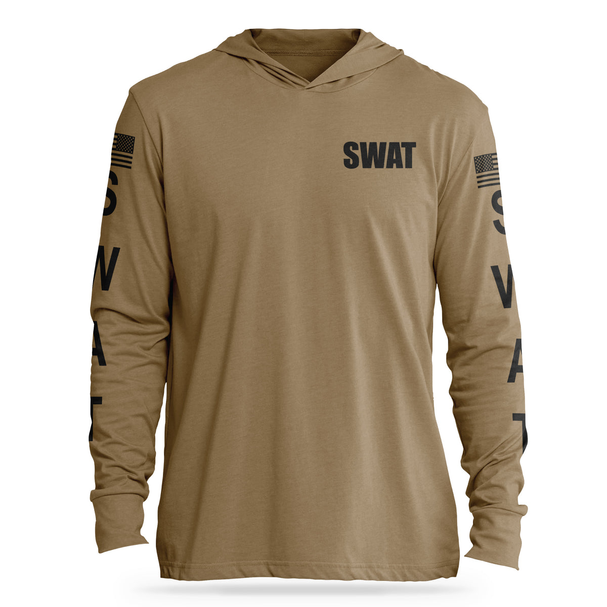 [SWAT] Cotton Hooded Tee [CYT/BLK]-13 Fifty Apparel
