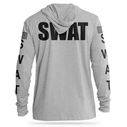[SWAT] Cotton Hooded Tee [GRY/BLK]-13 Fifty Apparel