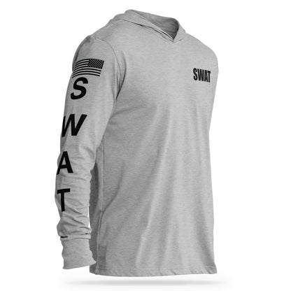 [SWAT] Cotton Hooded Tee [GRY/BLK]-13 Fifty Apparel
