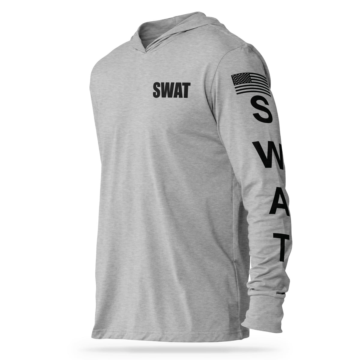 [SWAT] Cotton Hooded Tee [GRY/BLK]-13 Fifty Apparel