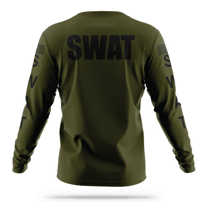 [SWAT] Men's Performance Long Sleeve [GRN/BLK]-13 Fifty Apparel