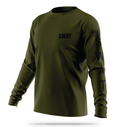 [SWAT] Men's Performance Long Sleeve [GRN/BLK]-13 Fifty Apparel