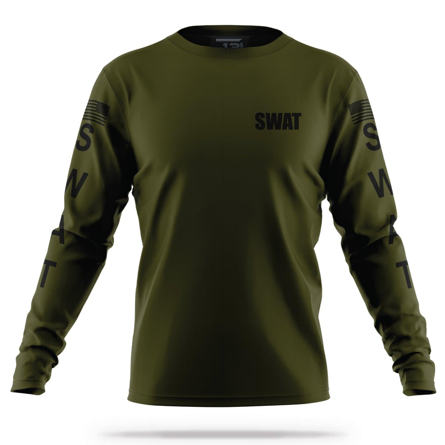 [SWAT] Men's Performance Long Sleeve [GRN/BLK]-13 Fifty Apparel