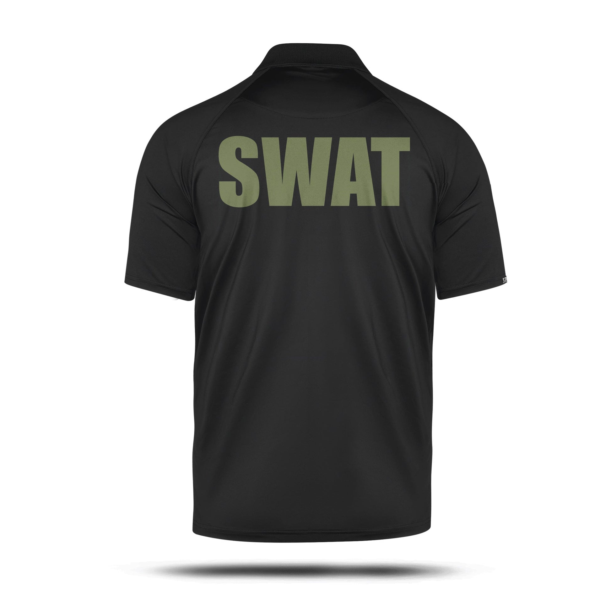 [SWAT] Men's Performance Polo [BLK/GRN]-13 Fifty Apparel