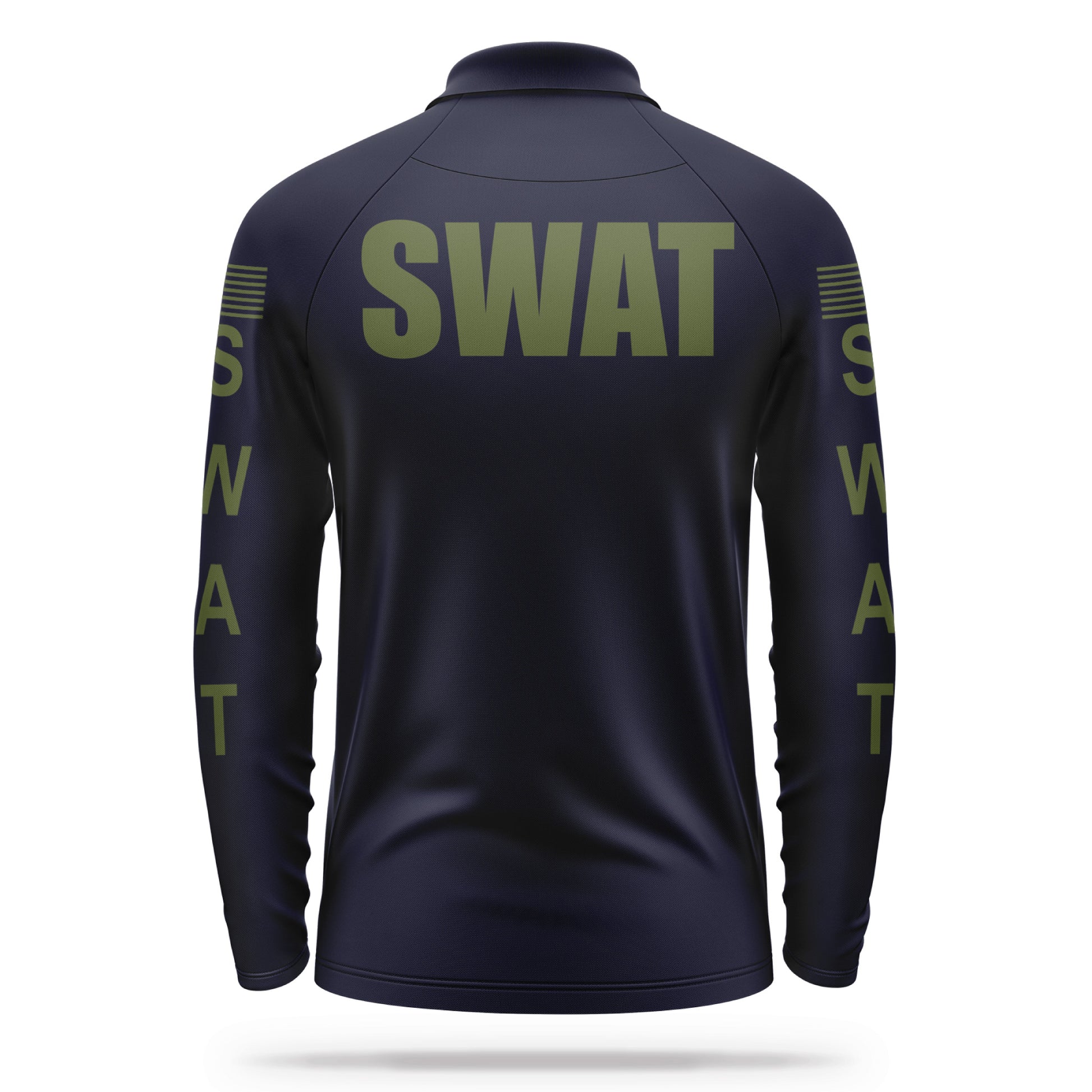 [SWAT] Men's Performance Polo Long Sleeve [NVY/GRN] 13 Fifty Apparel 