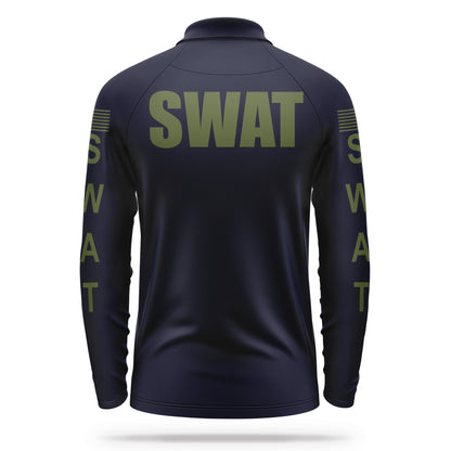 [SWAT] Men's Performance Polo Long Sleeve [NVY/GRN] 13 Fifty Apparel 
