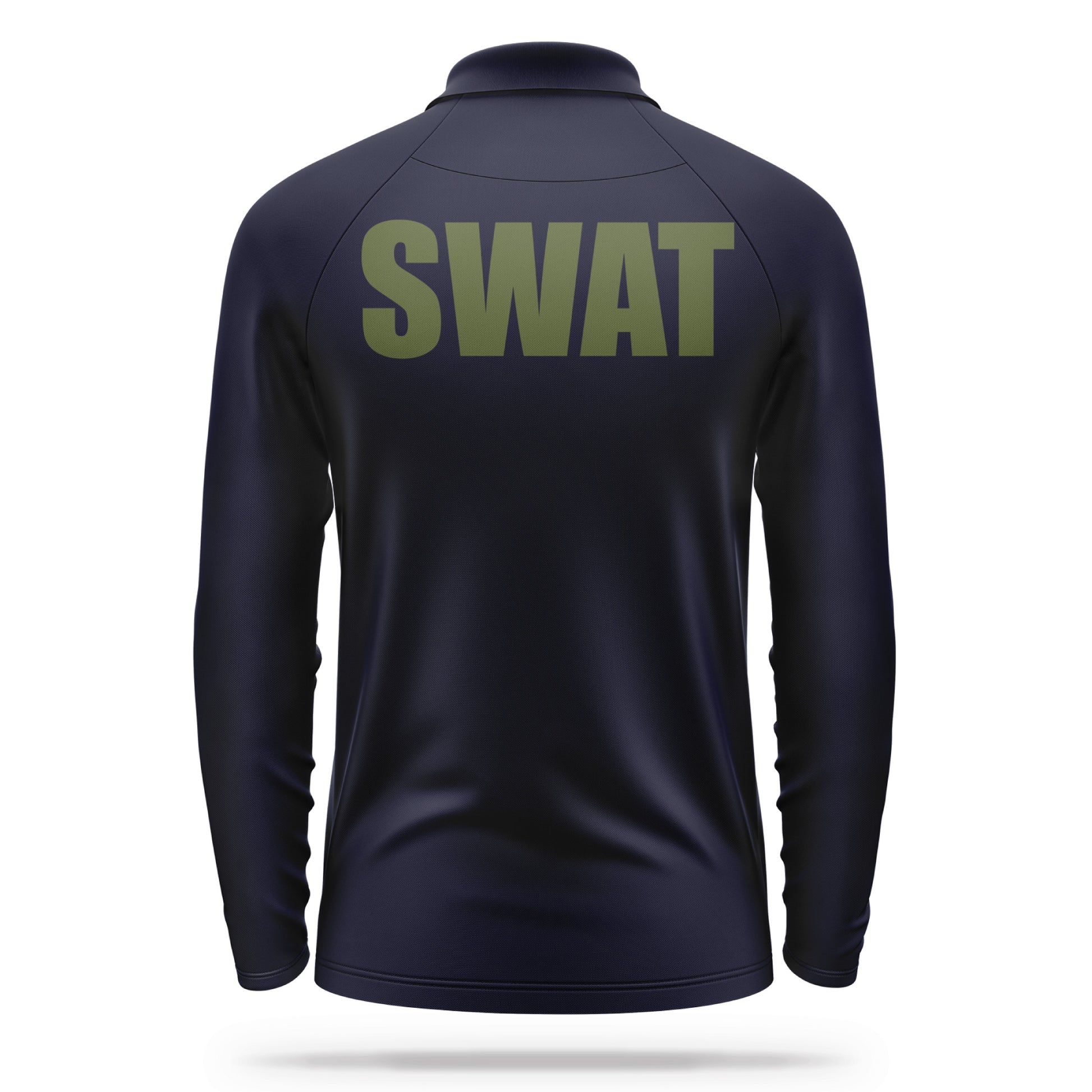 [SWAT] Men's Performance Polo Long Sleeve [NVY/GRN]-13 Fifty Apparel