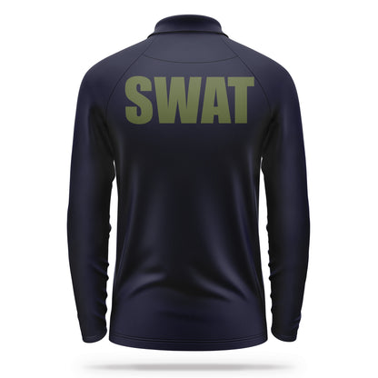 [SWAT] Men's Performance Polo Long Sleeve [NVY/GRN]-13 Fifty Apparel