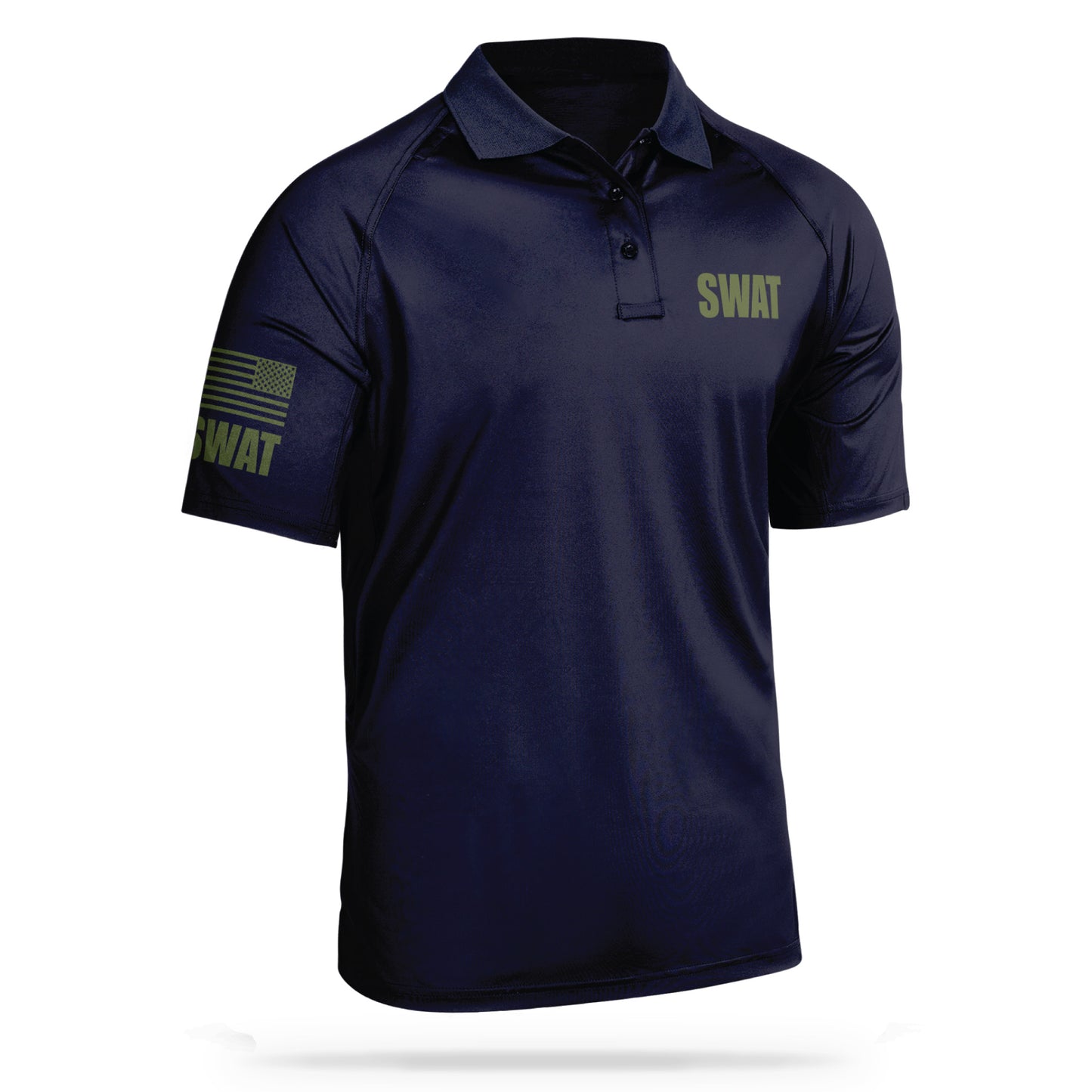 [SWAT] Men's Performance Polo [NVY/GRN] 13 Fifty Apparel 
