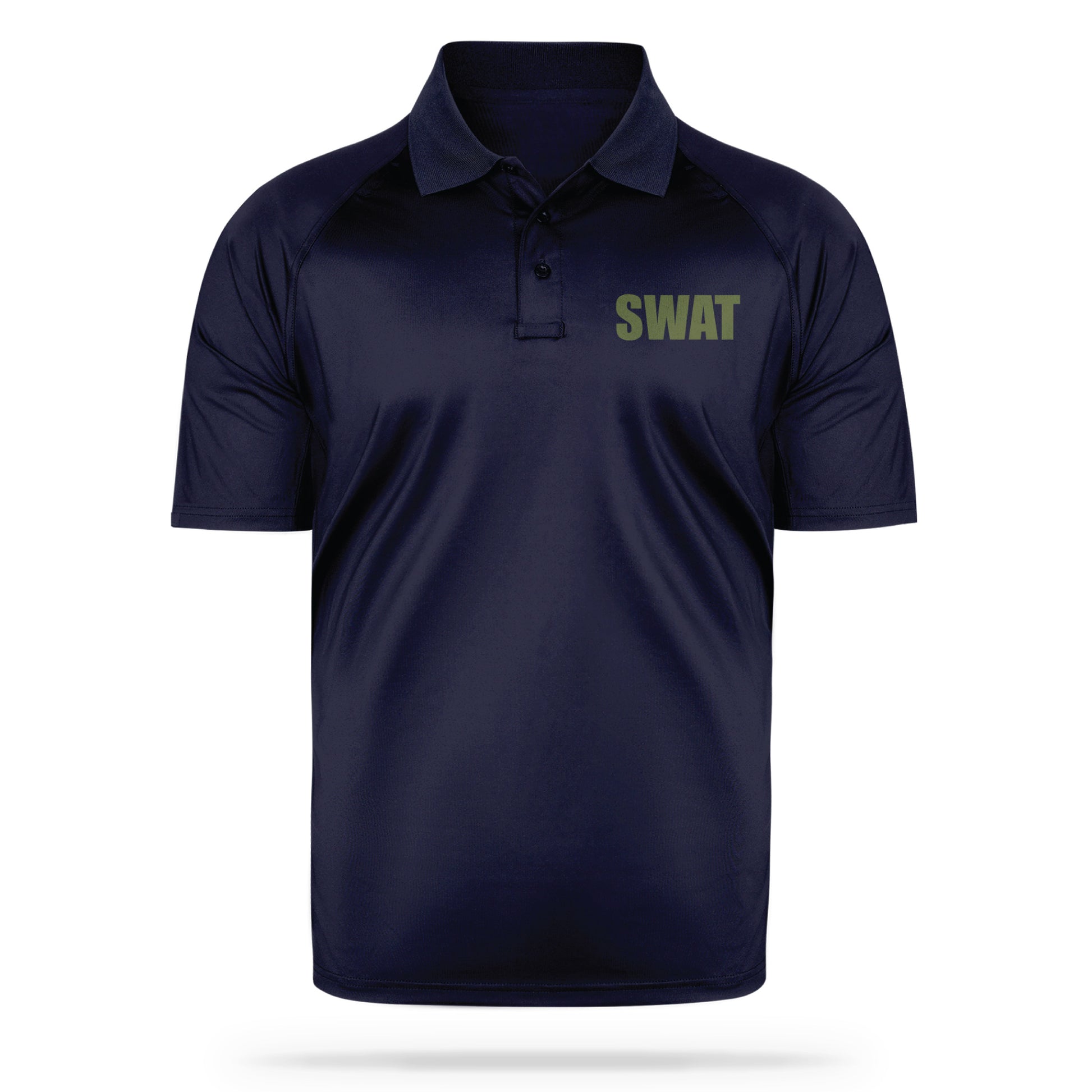 [SWAT] Men's Performance Polo [NVY/GRN]-13 Fifty Apparel