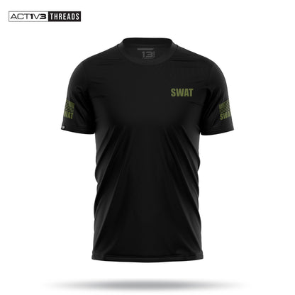 [SWAT] Men's Performance Shirt [BLK/GRN]-13 Fifty Apparel