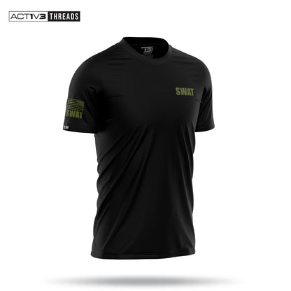[SWAT] Men's Performance Shirt [BLK/GRN]-13 Fifty Apparel